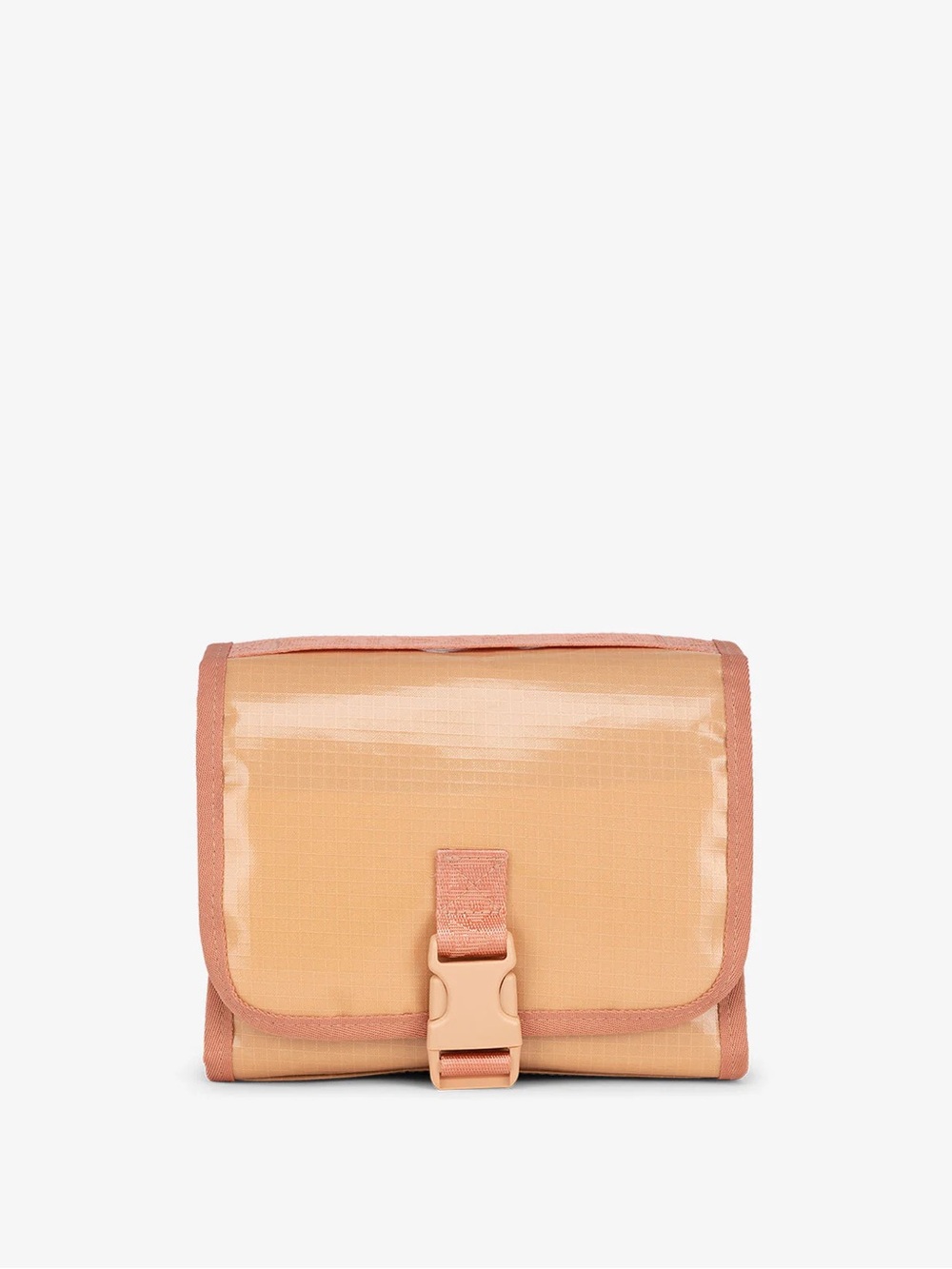 CALPAK Terra Hanging Toiletry Bag in Canyon Peach with Dusty Rose Trim